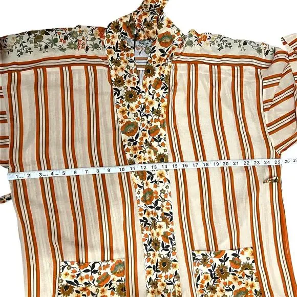 FINAL PRICE NEW NWT Spell Impala Lily Maxi Robe Gold - Picture 9 of 10